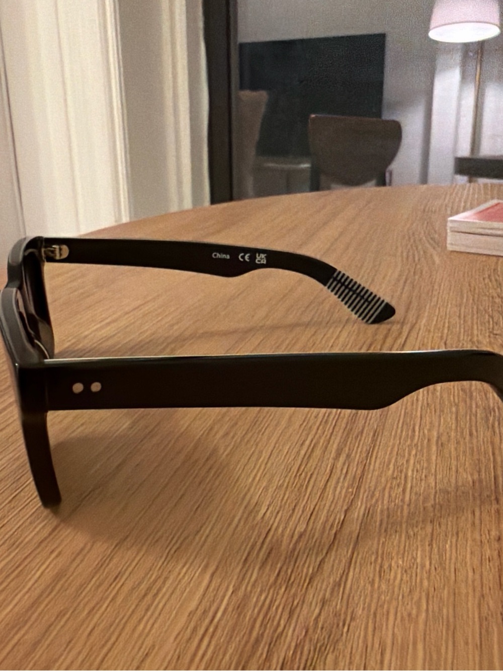 Spitfire Black Rectangular Sunglasses - Picture 3 of 4